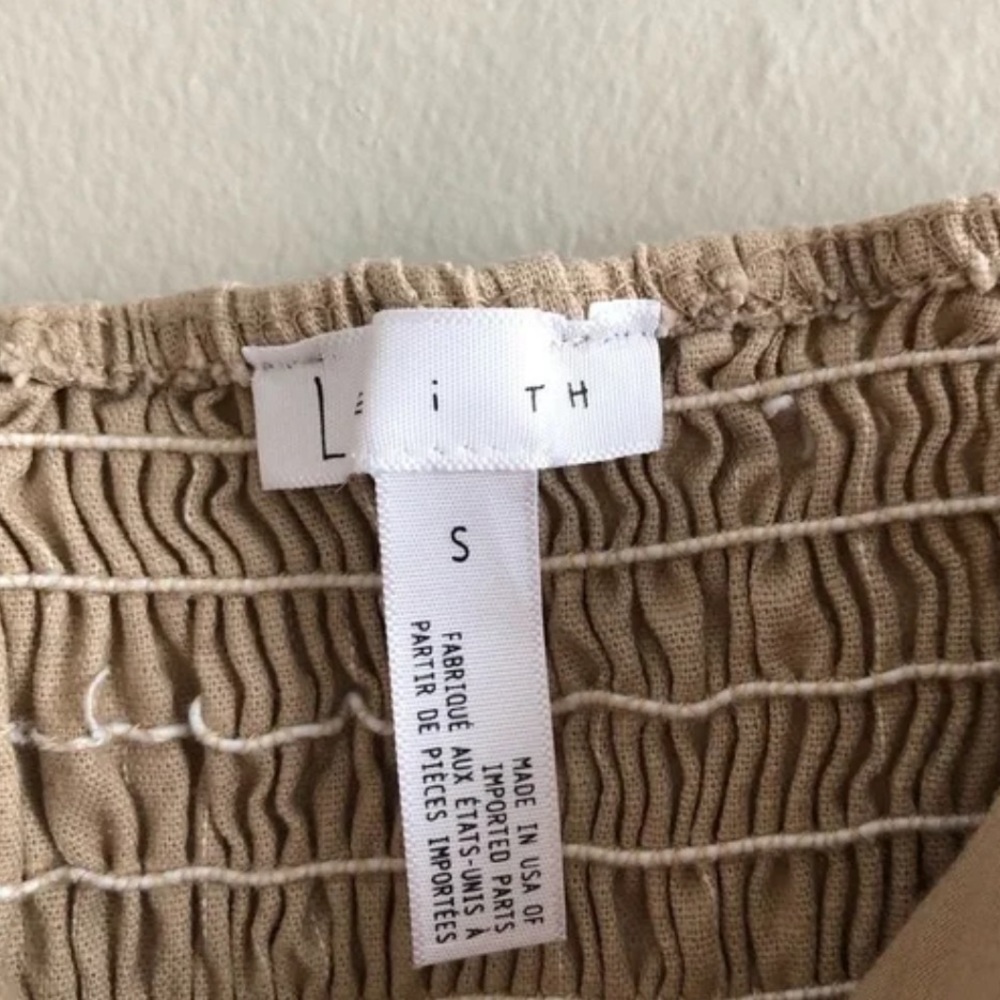 Leith Boho Button Down Spaghetti Strap Striped Br… - image 7